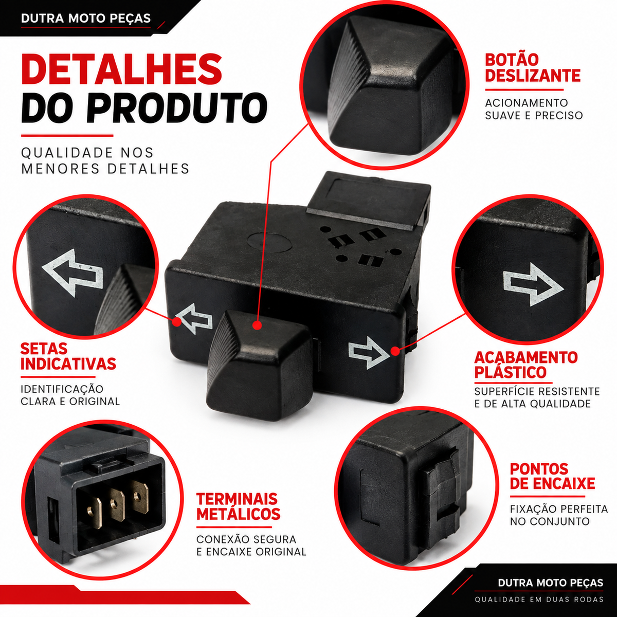 Botão Interruptor Pisca Honda PCX 150 2013 2014 2015 Modelo Original Chave Seta Lado Esquerdo