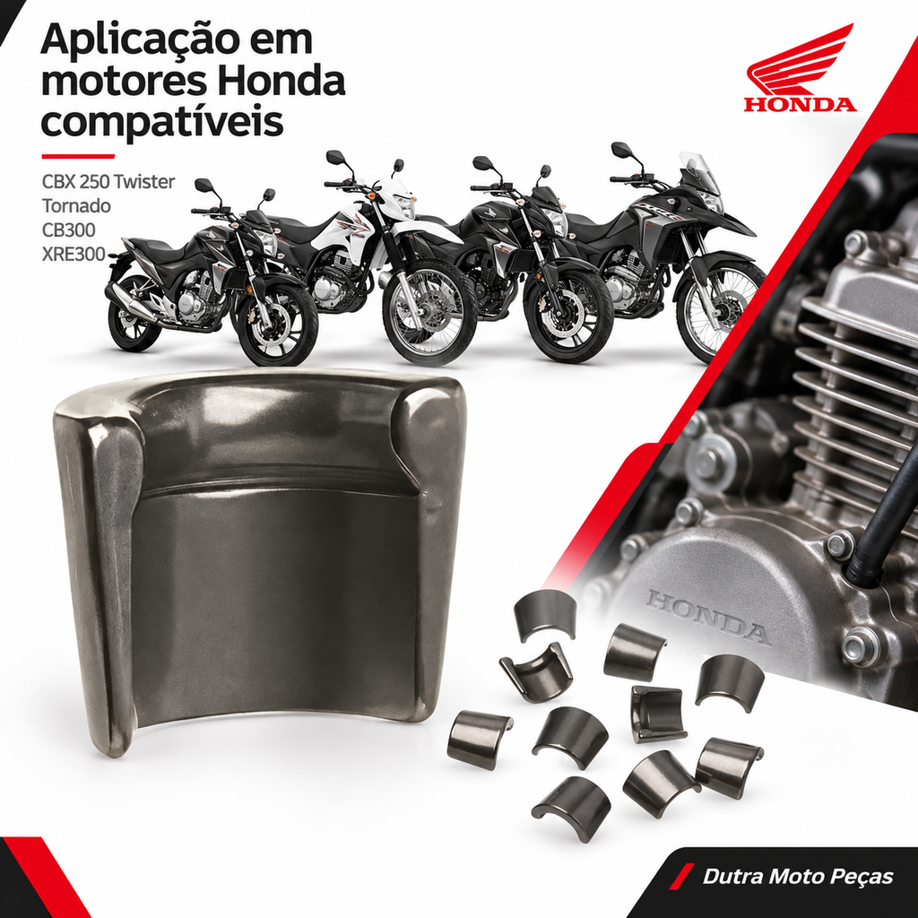 10 UNIDADES Trava Chaveta Válvula Honda Cbx 250 Tornado Cb300 Xre300