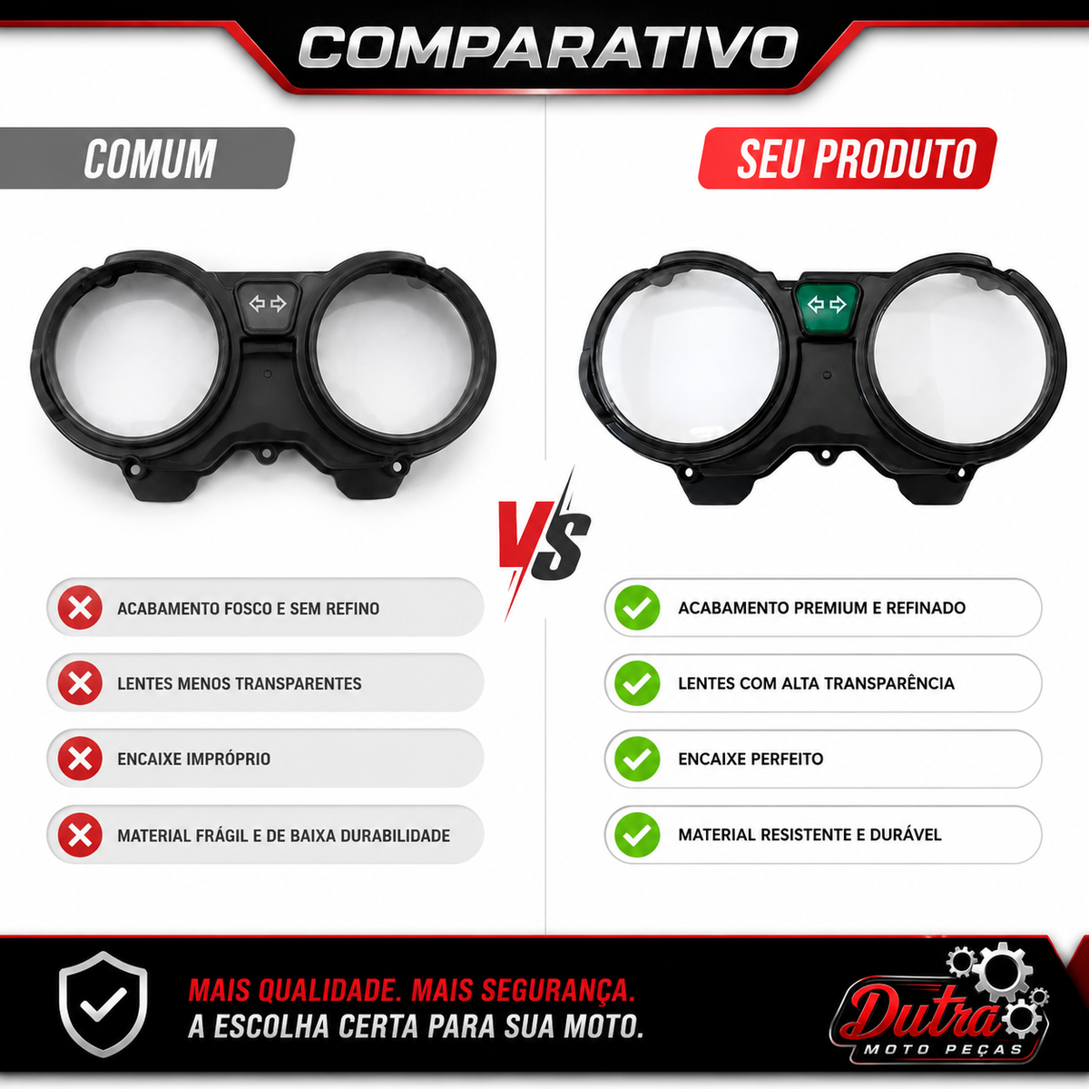 Carcaça Superior Painel Com Lente Titan 150 2004 Até 2008 Fan 2009 2010 2011 2012 2013