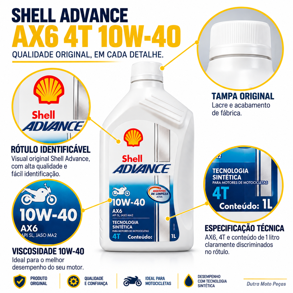 ADVANCE 4T AX6 10W-40 (SL/MA2) SHELL