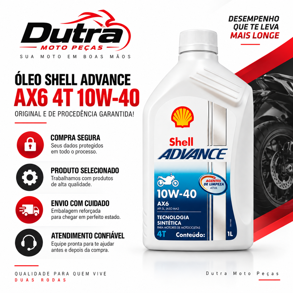 ADVANCE 4T AX6 10W-40 (SL/MA2) SHELL