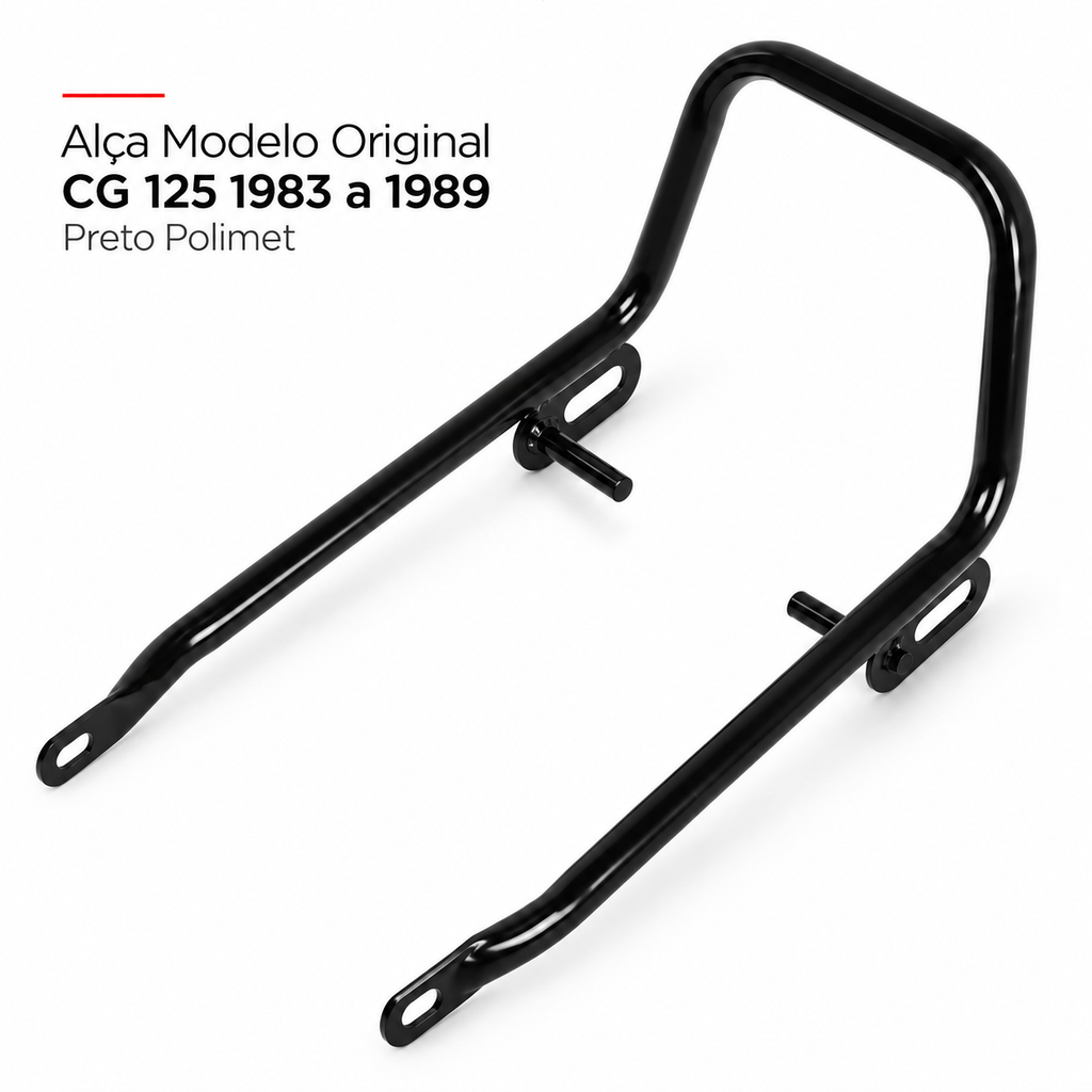 Alça Modelo Original Cg 125 1983 a 1989 Preto POLIMET