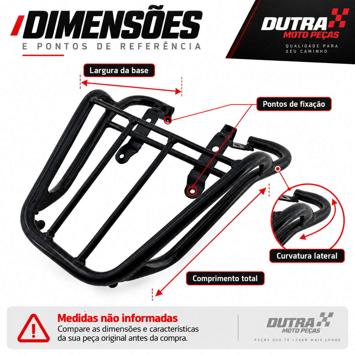 Bagageiro Reforçado Titan 1995 Até 1999 Preto Polimet