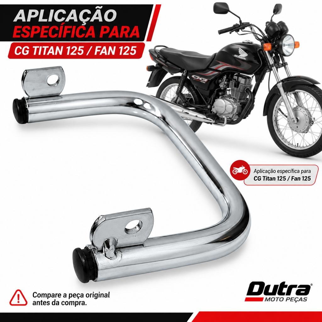 Barra Estabilizadora Cg Titan 125 2000 Até 2004 Fan 125 2005 Até 2008 Cromado
