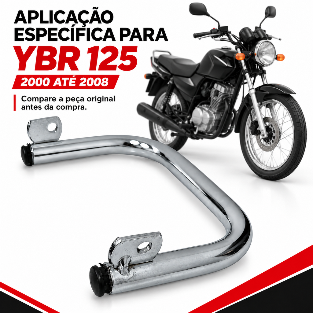 Barra Estabilizadora Ybr 125 2000 Até 2008 Cromado Polimet