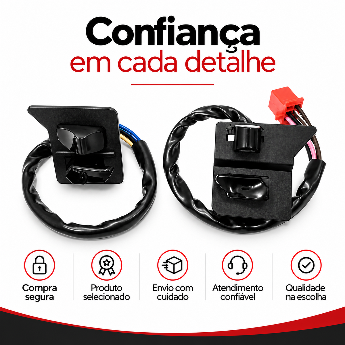 Botao Partida E Buzina /Pisca CRYPTON 115 (KIT 2 PUNHOS)