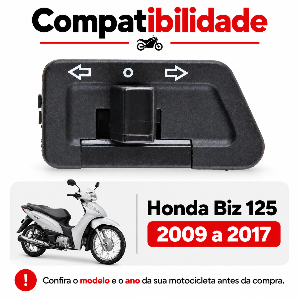BOTAO PISCA BIZ 125 2009 ATÉ 2017