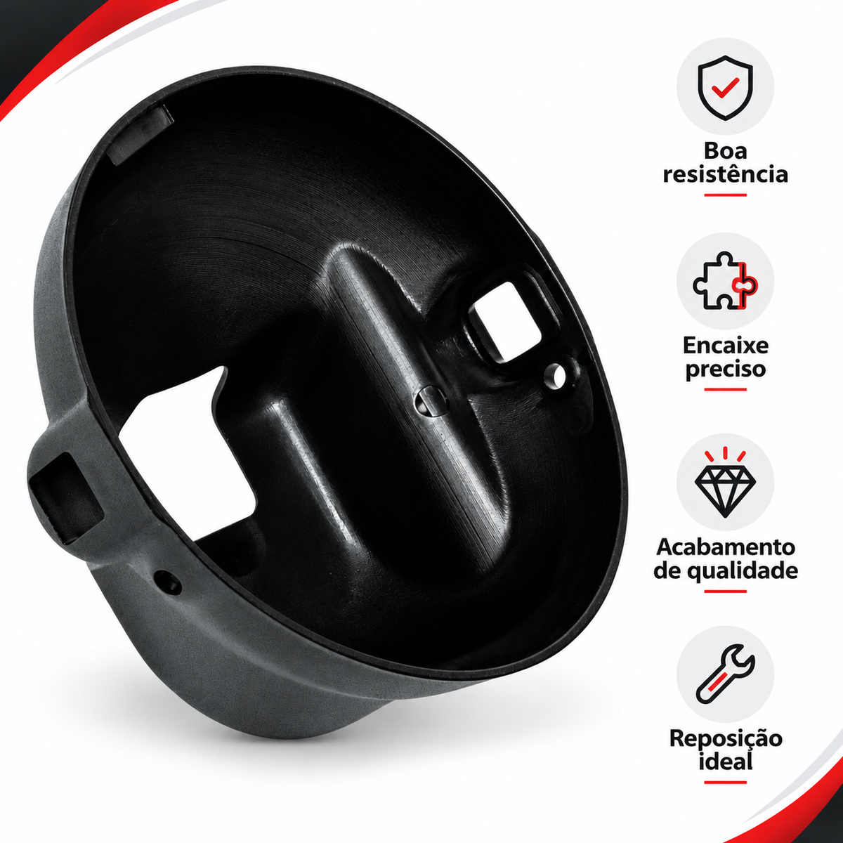 Carcaça Do Farol Preto Ybr 125 De 2000 Ate 2008