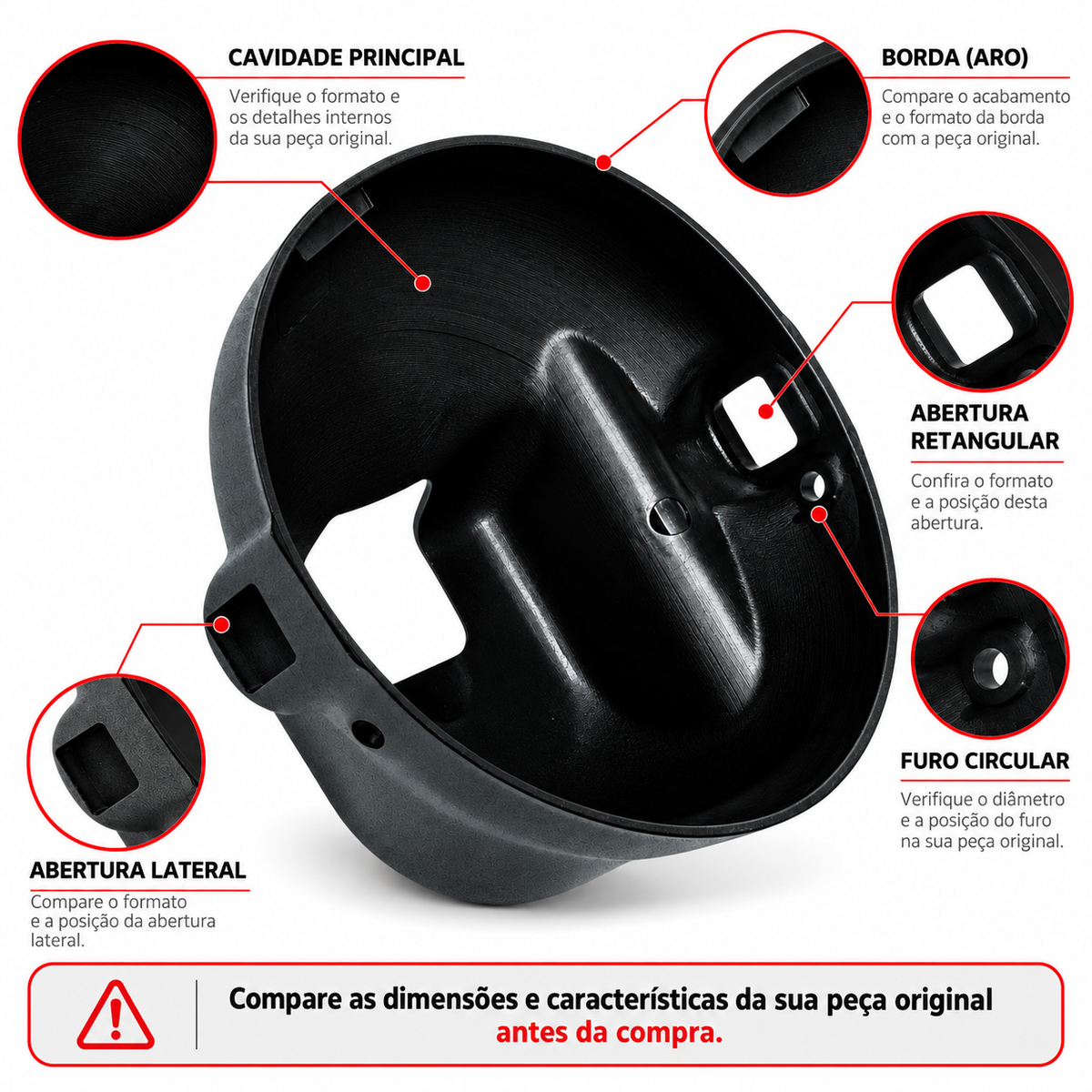 Carcaça Do Farol Preto Ybr 125 De 2000 Ate 2008