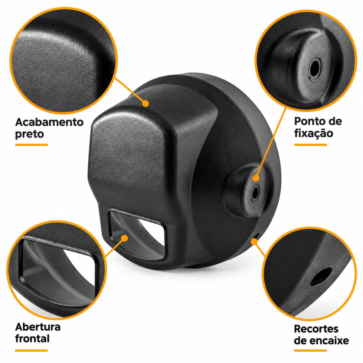 Carcaça Farol Honda CG Titan 150 KS ES ESD 2004 a 2008 Fan 150 2004 a 2013 Carenagem Farol Preta