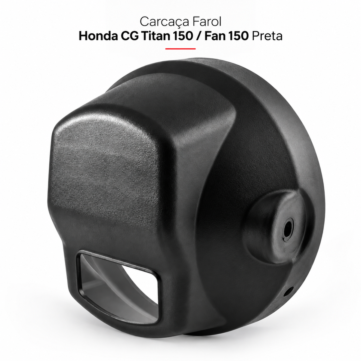 Carcaça Farol Honda CG Titan 150 KS ES ESD 2004 a 2008 Fan 150 2004 a 2013 Carenagem Farol Preta