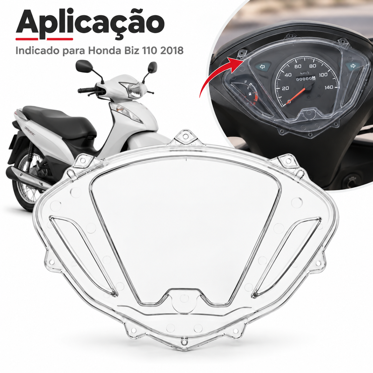 Carcaça Painel Superior Lente Biz 110 2018 a 2023