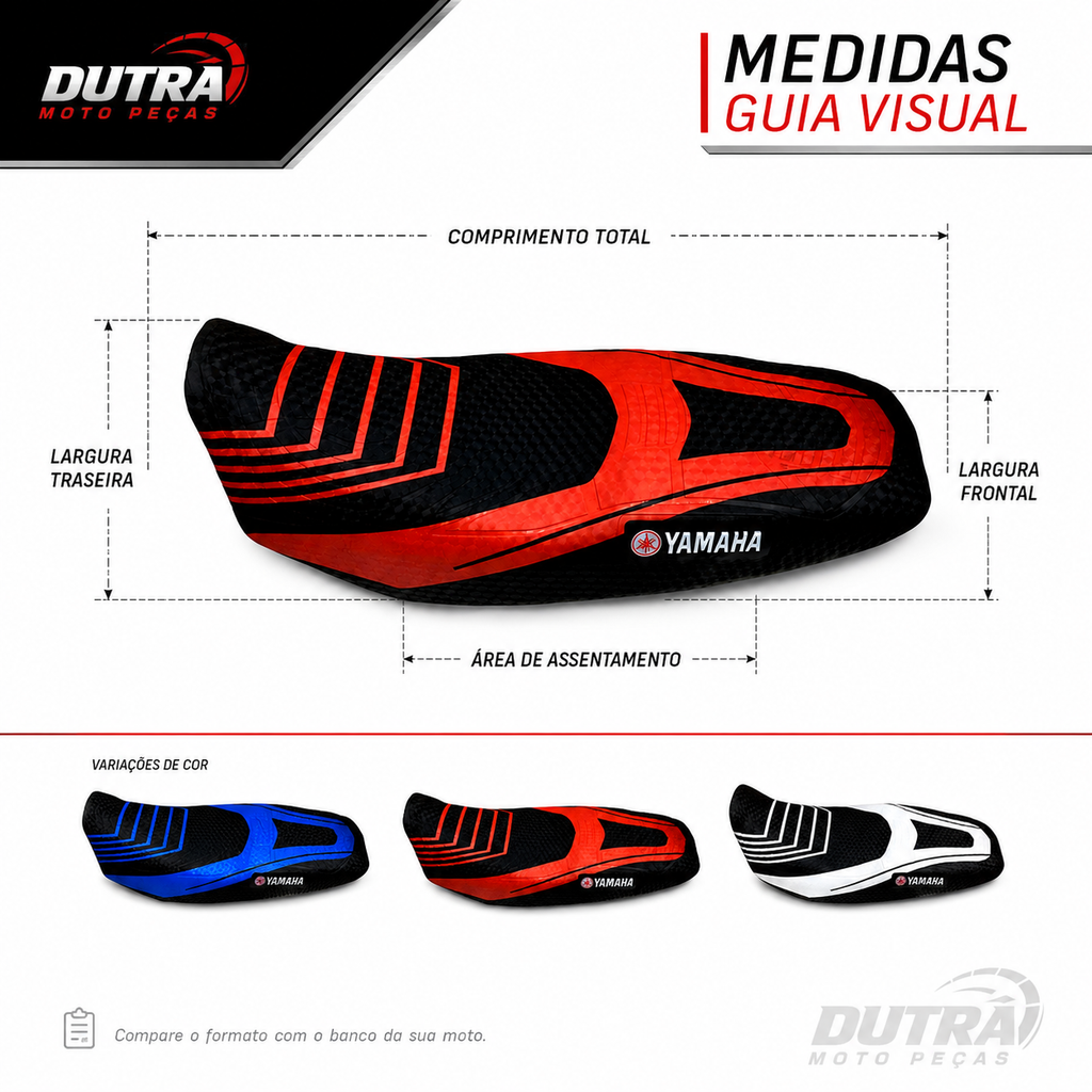 Capa de Banco Yamaha YBR Factor Fazer 125 150 Personalizada Pintada