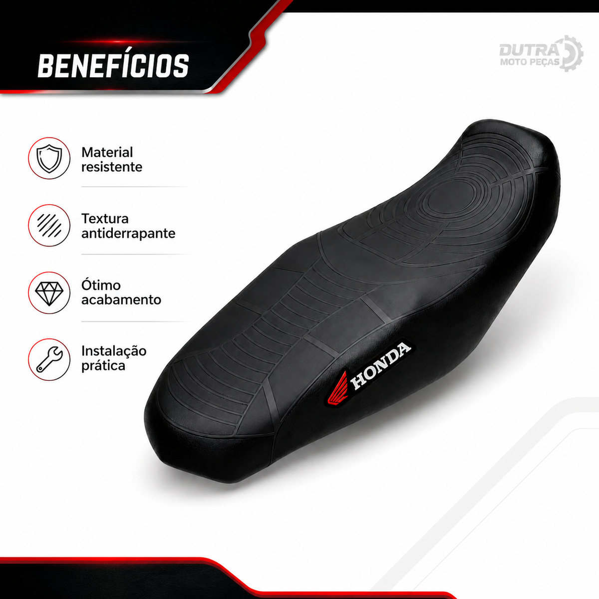 Capa De Banco Honda Pop100 Pop 100 2007 Até 2009 Original Anti derrapante
