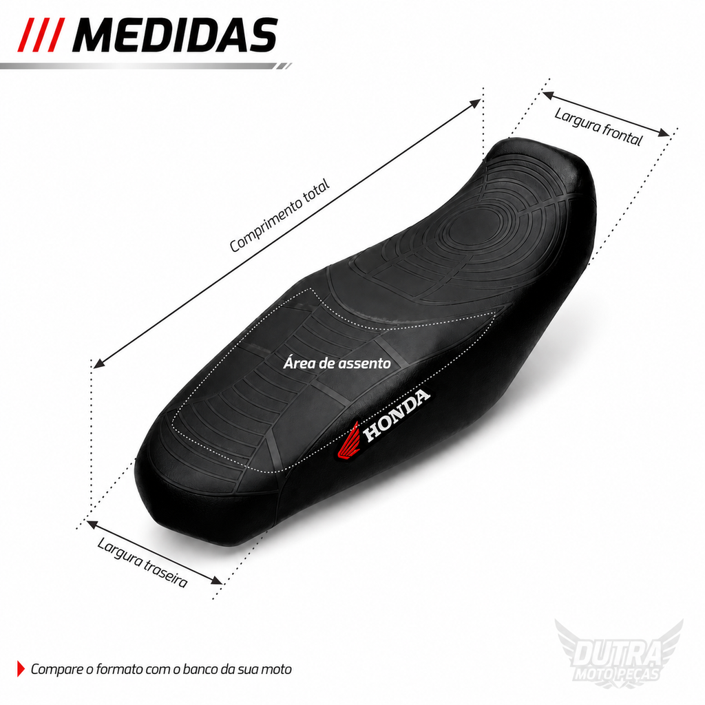 Capa De Banco Honda Pop100 Pop 100 2007 Até 2009 Original Anti derrapante