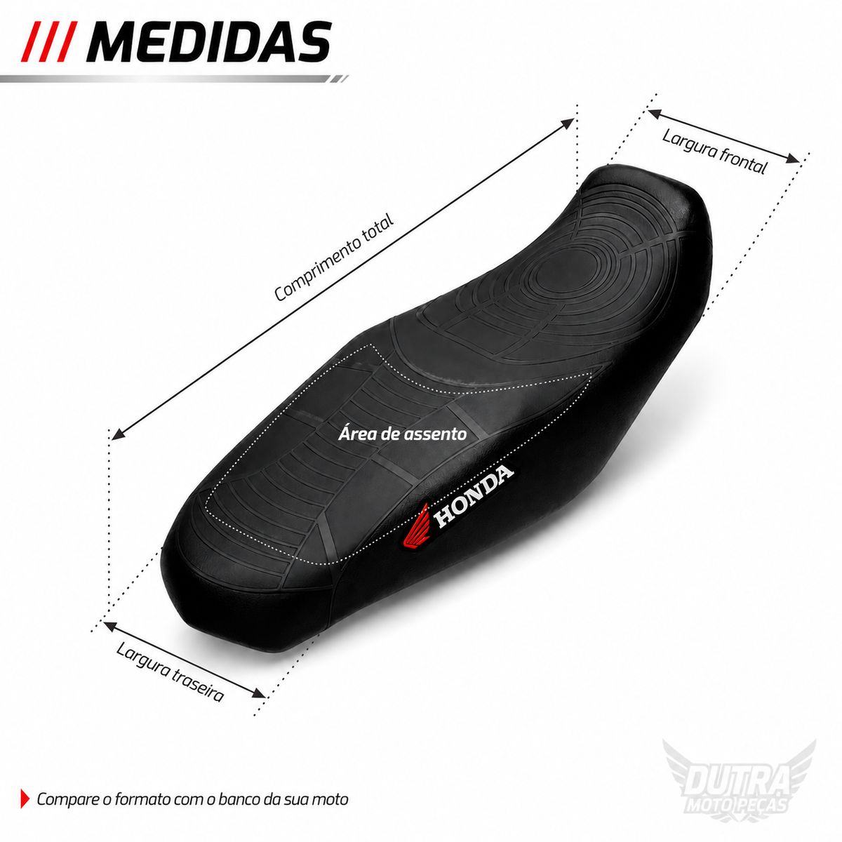 Capa De Banco Honda Pop100 Pop 100 2007 Até 2009 Original Anti derrapante