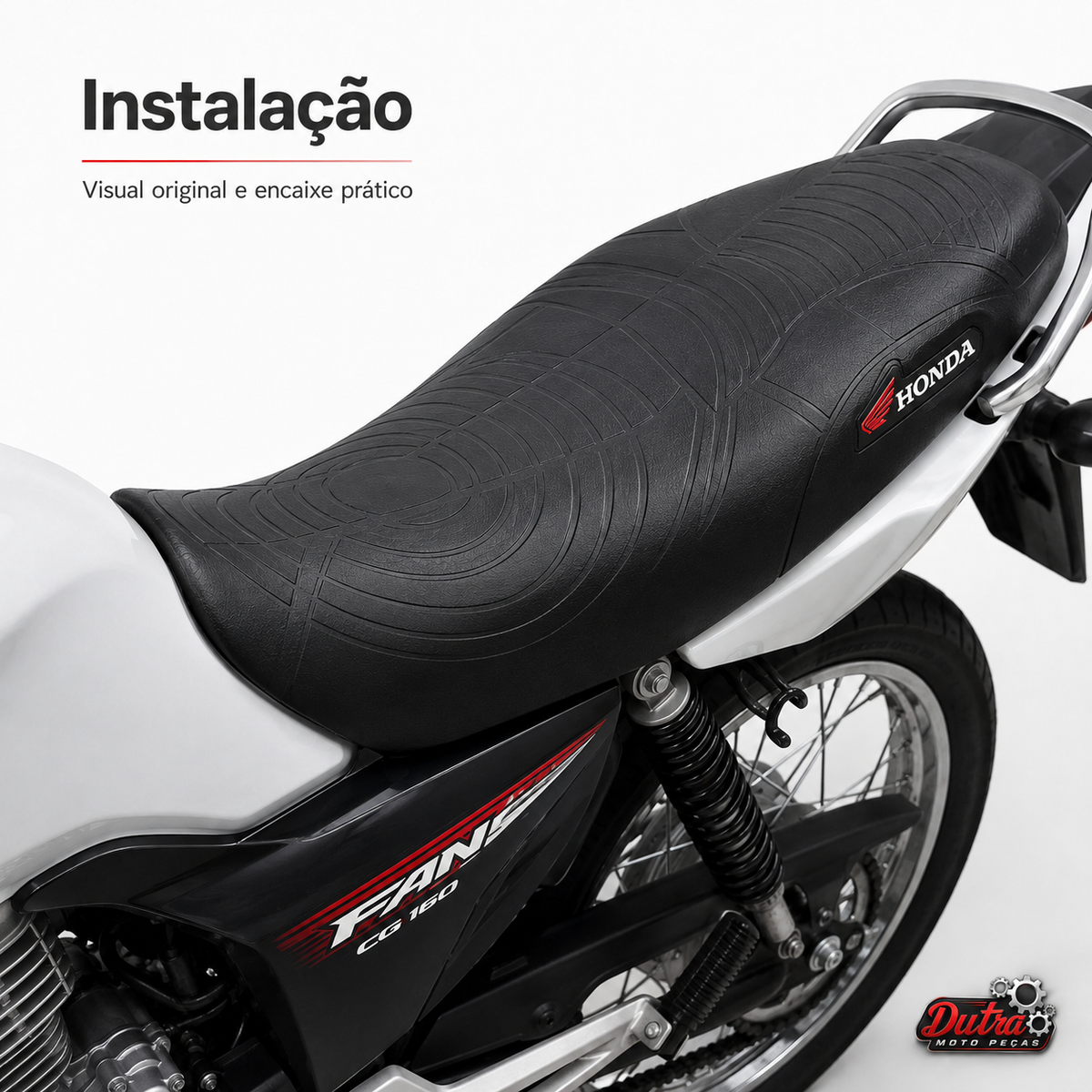. Capa de Banco Honda CG Titan 160 2016 a 2022 Preta Reposição