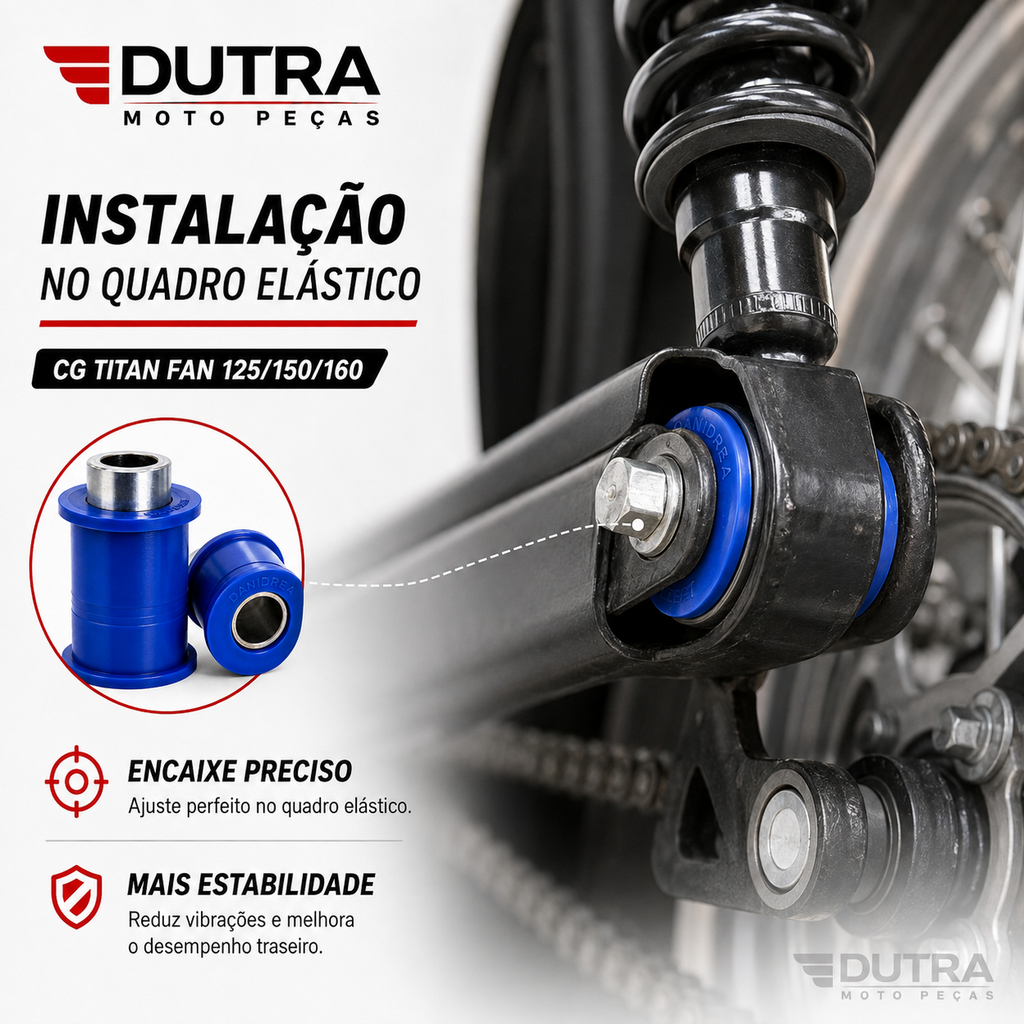 Bucha Balança Quadro Elástico Danidrea CG Titan Fan 125 150 160
