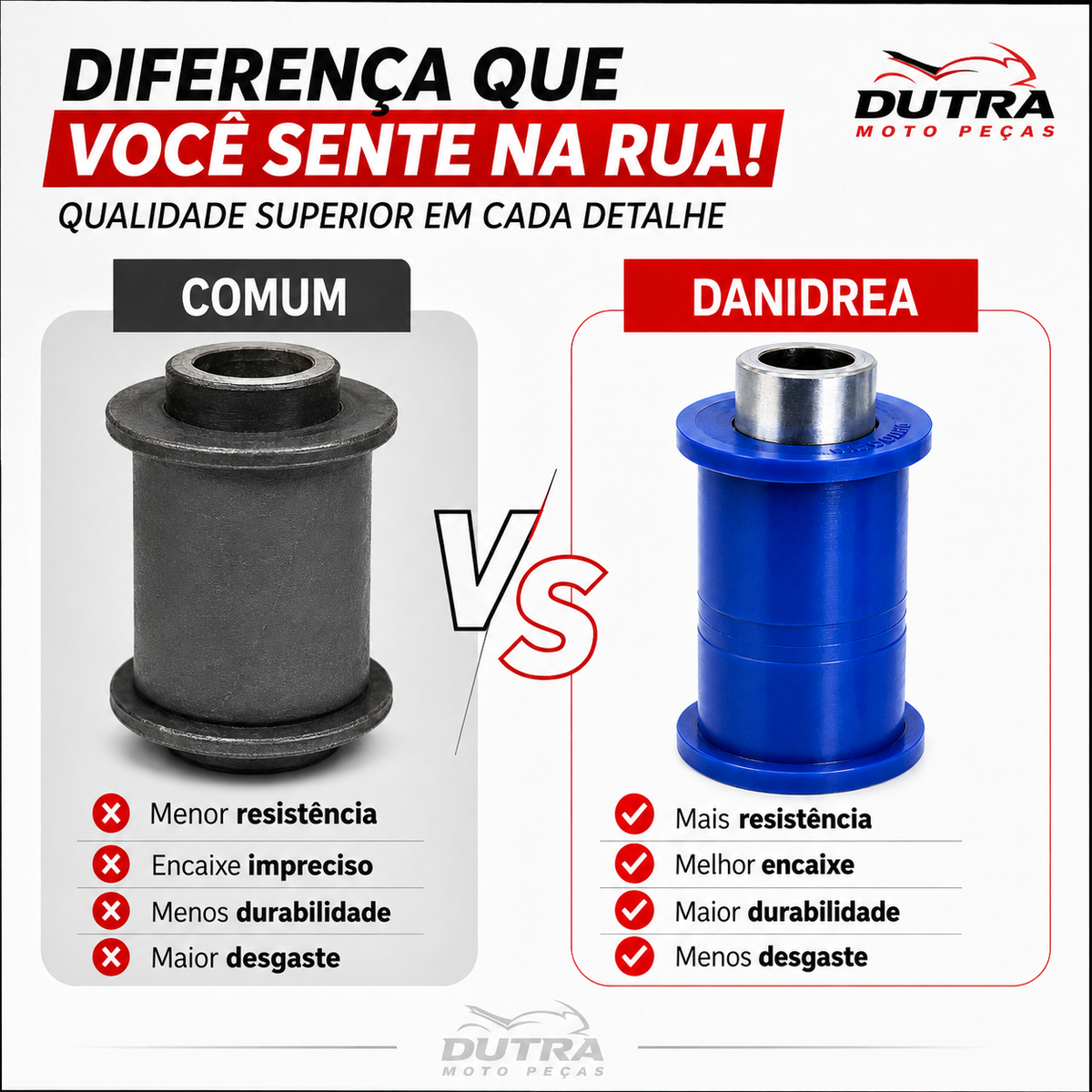 Bucha Balança Quadro Elástico Danidrea CG Titan Fan 125 150 160