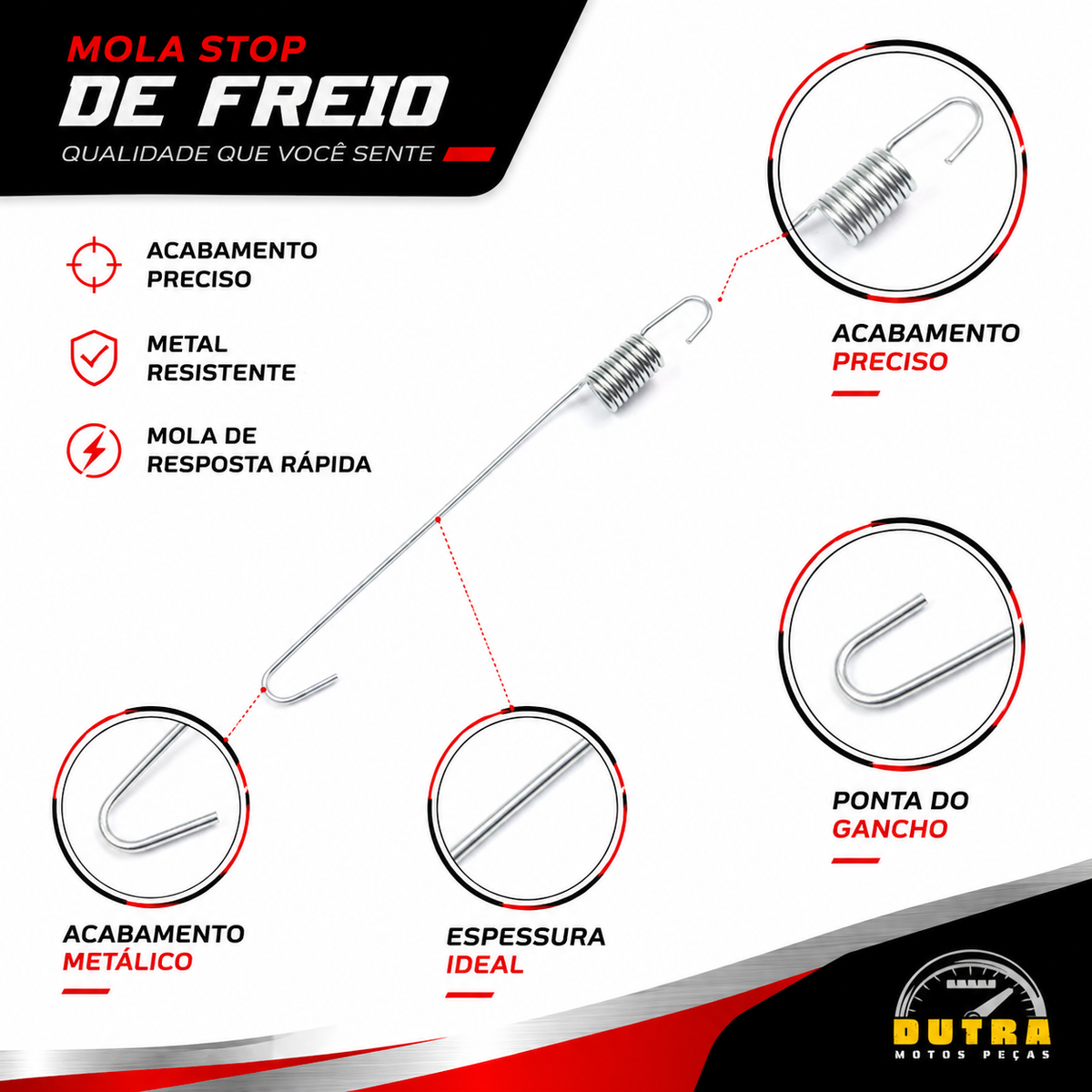 Mola Stop Freio Honda Cg Titan Fan Start 125 150 160
