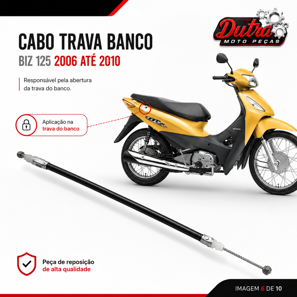 Cabo Trava Banco Biz 125 2006 Até 2010