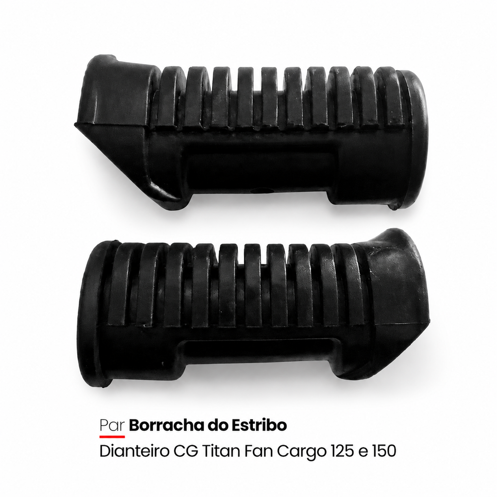 Par Borracha Do Estribo Pedal De Apoio Dianteiro Cg - Titan - Fan - Cargo 125 E 150