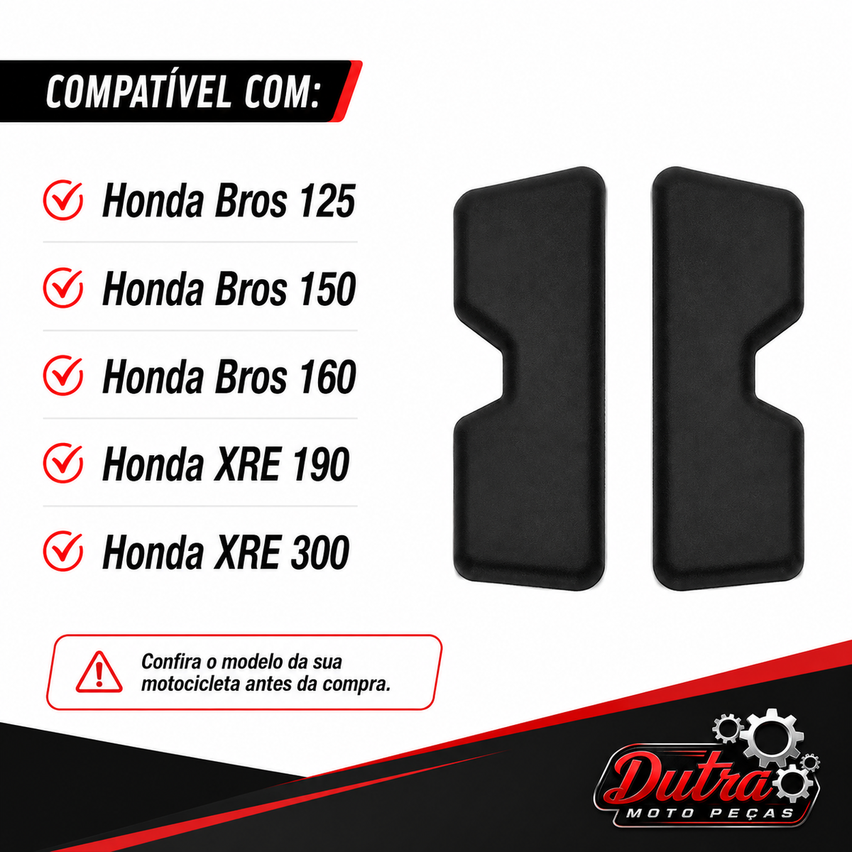 Borrachas Da Rabeta Moto Bagageiro Bros 125 150 160 Xre 300