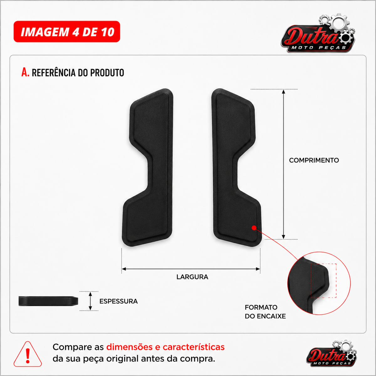 Borrachas Da Rabeta Moto Bagageiro Bros 125 150 160 Xre 300