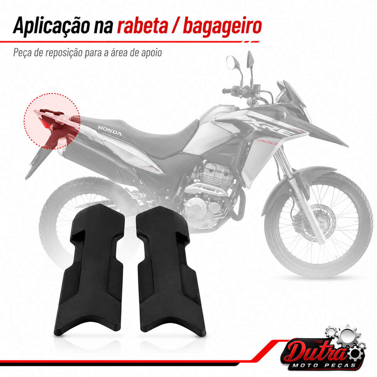 Borrachas Rabeta Bagageiro Bros 125 Bros 150 Bros 160 Xre 300 Xre 190