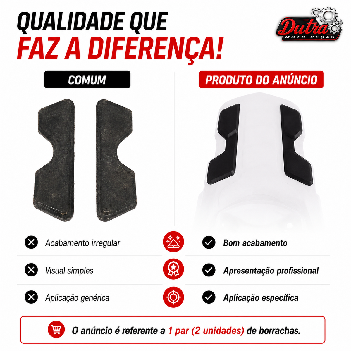 Borrachas Rabeta Bagageiro Bros 125 Bros 150 Bros 160 Xre 300 Xre 190