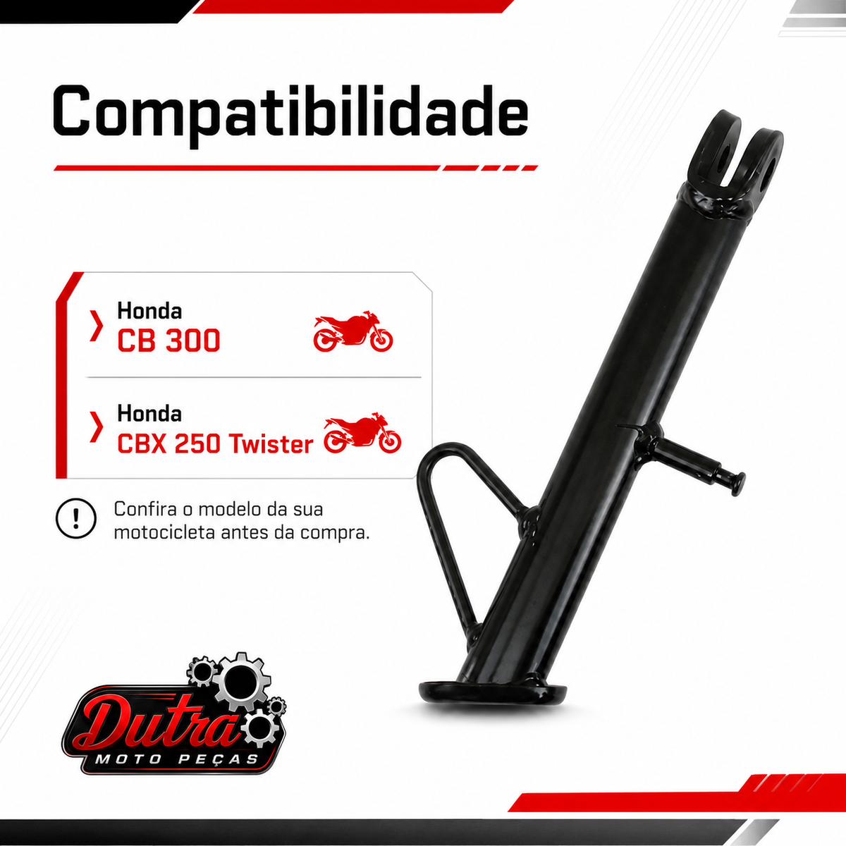 Cavalete Pezinho Descanso Apoio Lateral Cb 300 Cbx 250 Twister