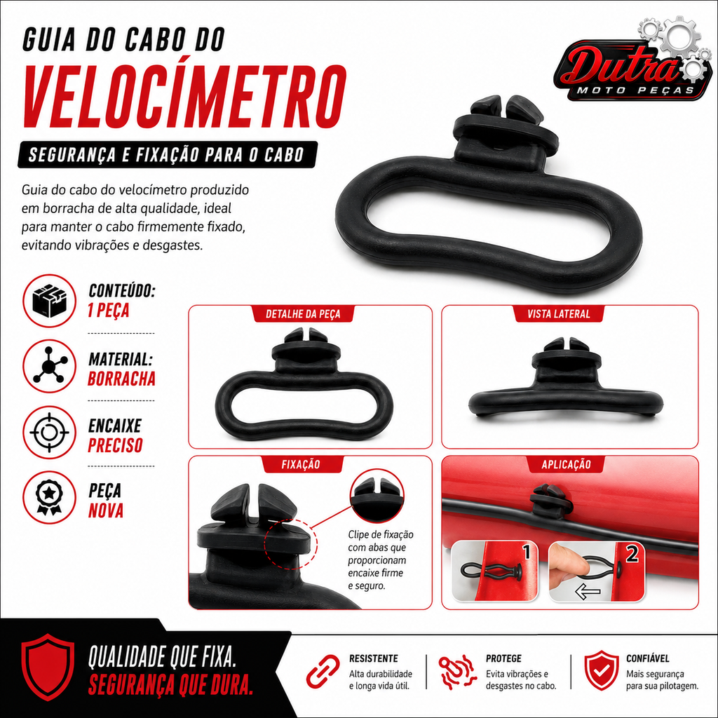 Guia Cabo Velocímetro Borracha Fan 150 Fan 125 14/17 Cargo 14//16 Biz 125 11/15 110 16/20 Cb 300 Tuw