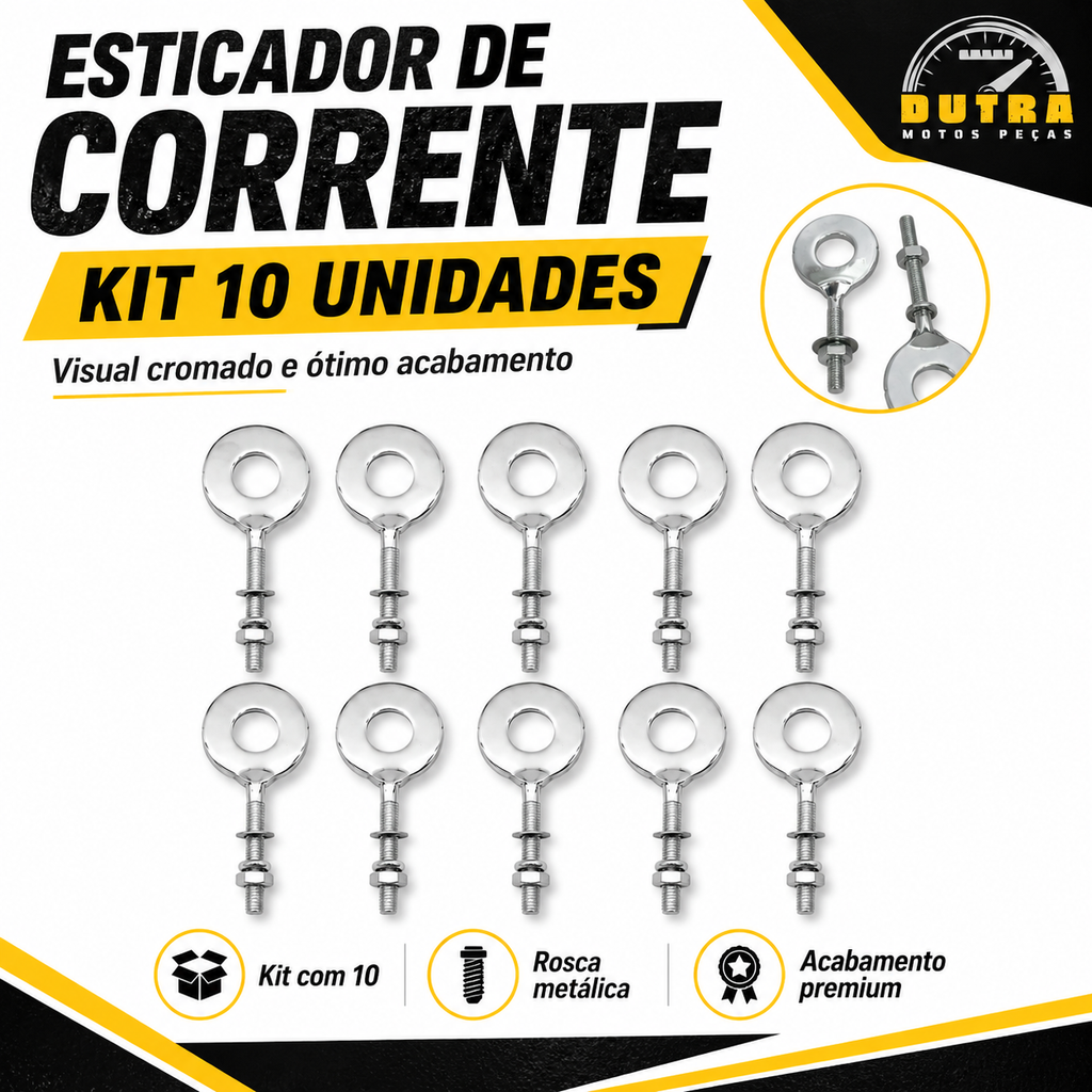 Kit 10 Esticadores de Corrente Honda CG 150 160 Titan Fan Start Atacado Oficina
