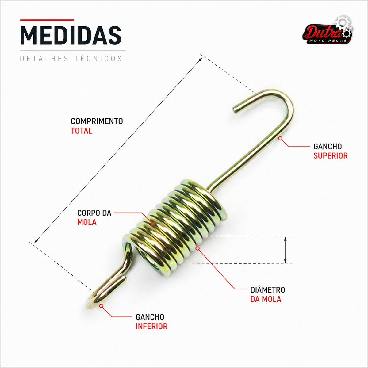 Mola Pedal Freio Traseiro Honda CG Titan Fan 125 150 Mix Flex Retorno