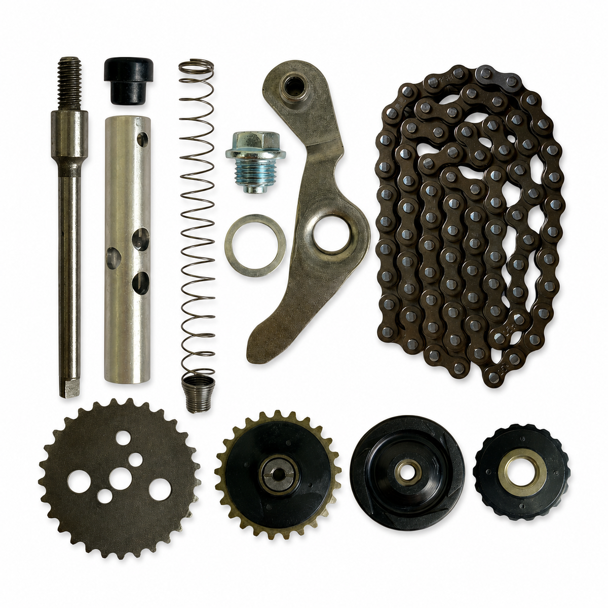 Kit Tensor Corrente Comando Completo Honda Biz 100 Pop 100 Coroa Engrenagens