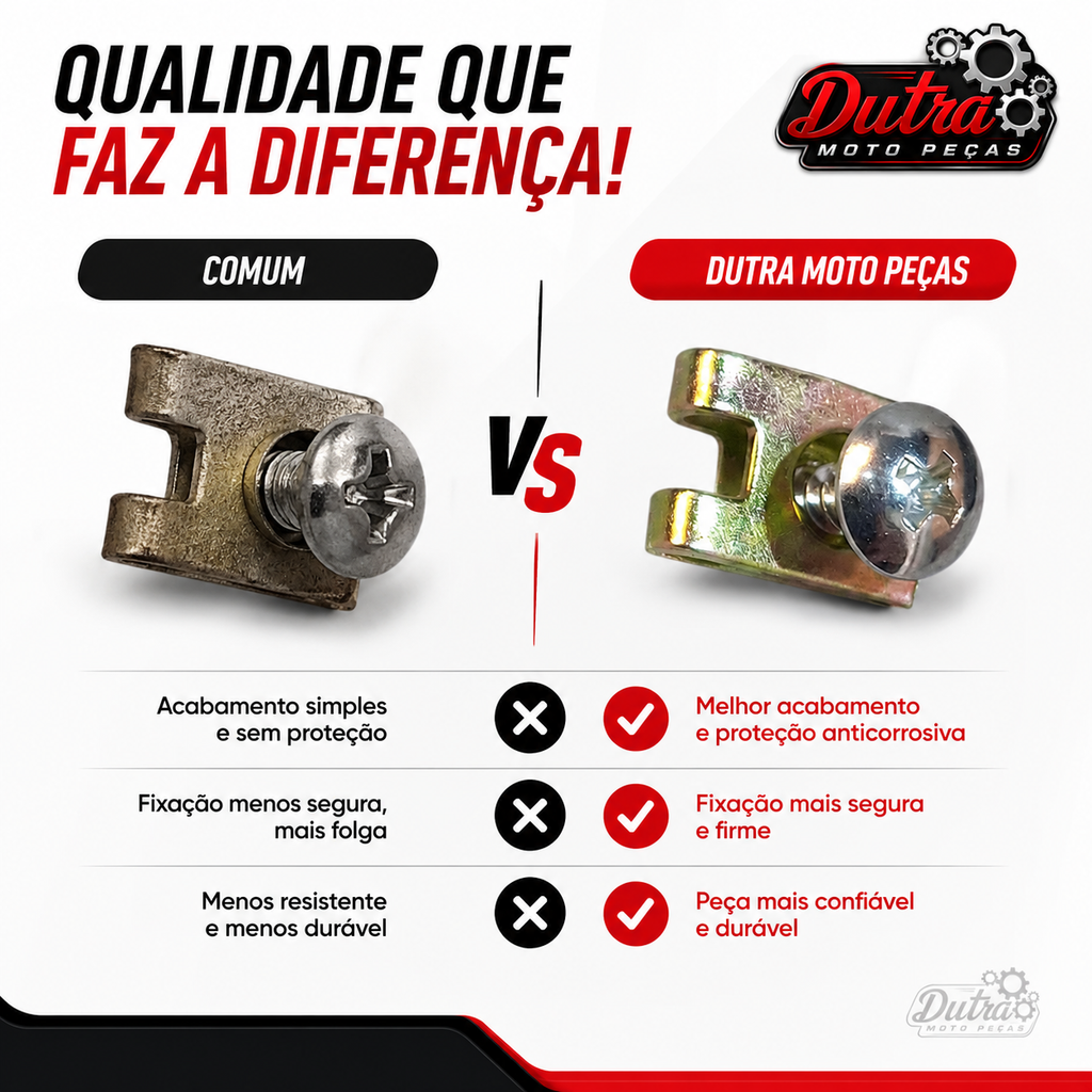 10x Parafuso + Presilhas Carenagem Honda Titan 150 09/15.