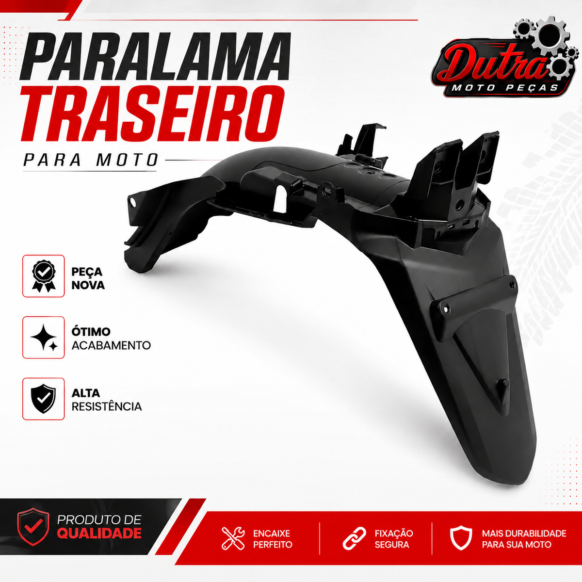 Paralama Traseiro Honda CG Titan 150 Mix Flex Fan 150 ESI 2009 a 2013
