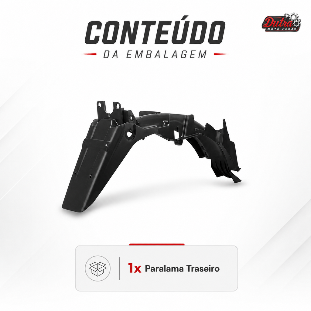 Paralama Traseiro Titan 150 2004 a 2008 Melc Preto