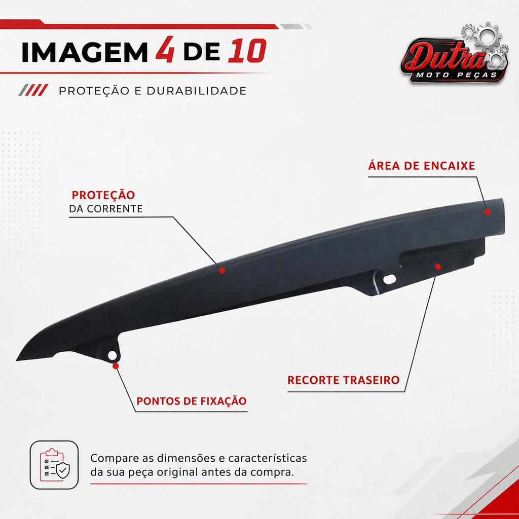 Protetor Capa Corrente Honda Biz 100 125 1998 a 2017 Porta Corrente
