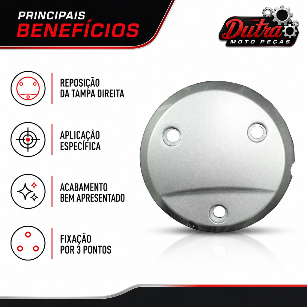 Capa Tampa Motor Direita Honda Biz 125 Protetor Lateral Modelo Original Reposição