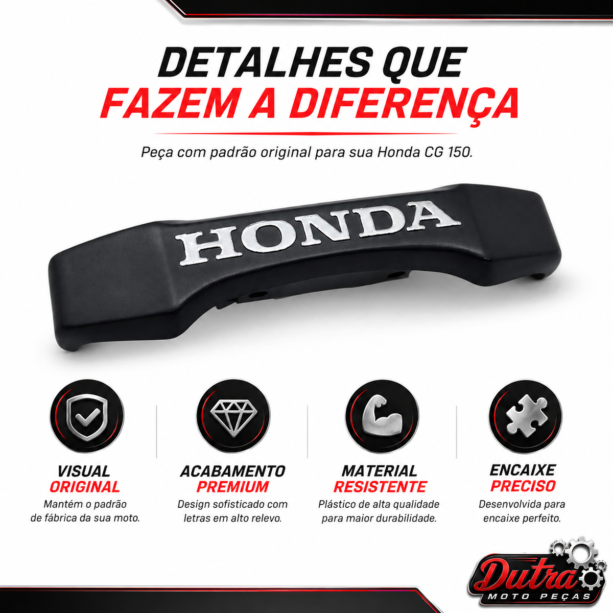 Emblema Frontal Titan 150 2004 a 2008 Fan 150 2009 a 2013 Prata