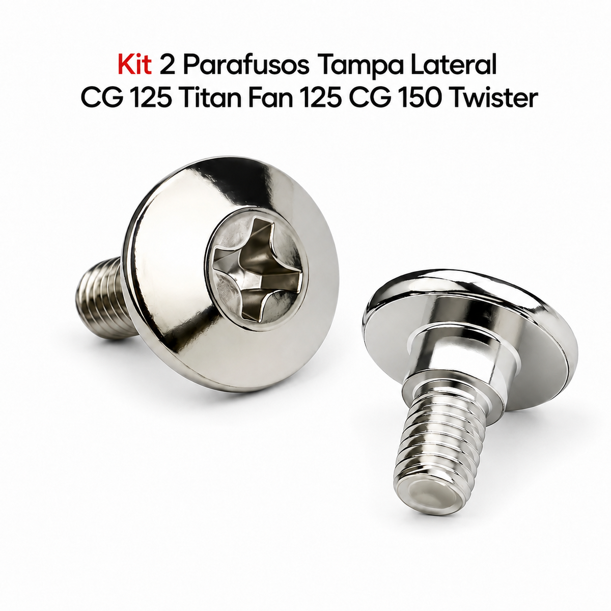 Kit 2 Parafusos Tampa Lateral Honda CG 125 Titan Fan 125 CG 150 Titan Twister