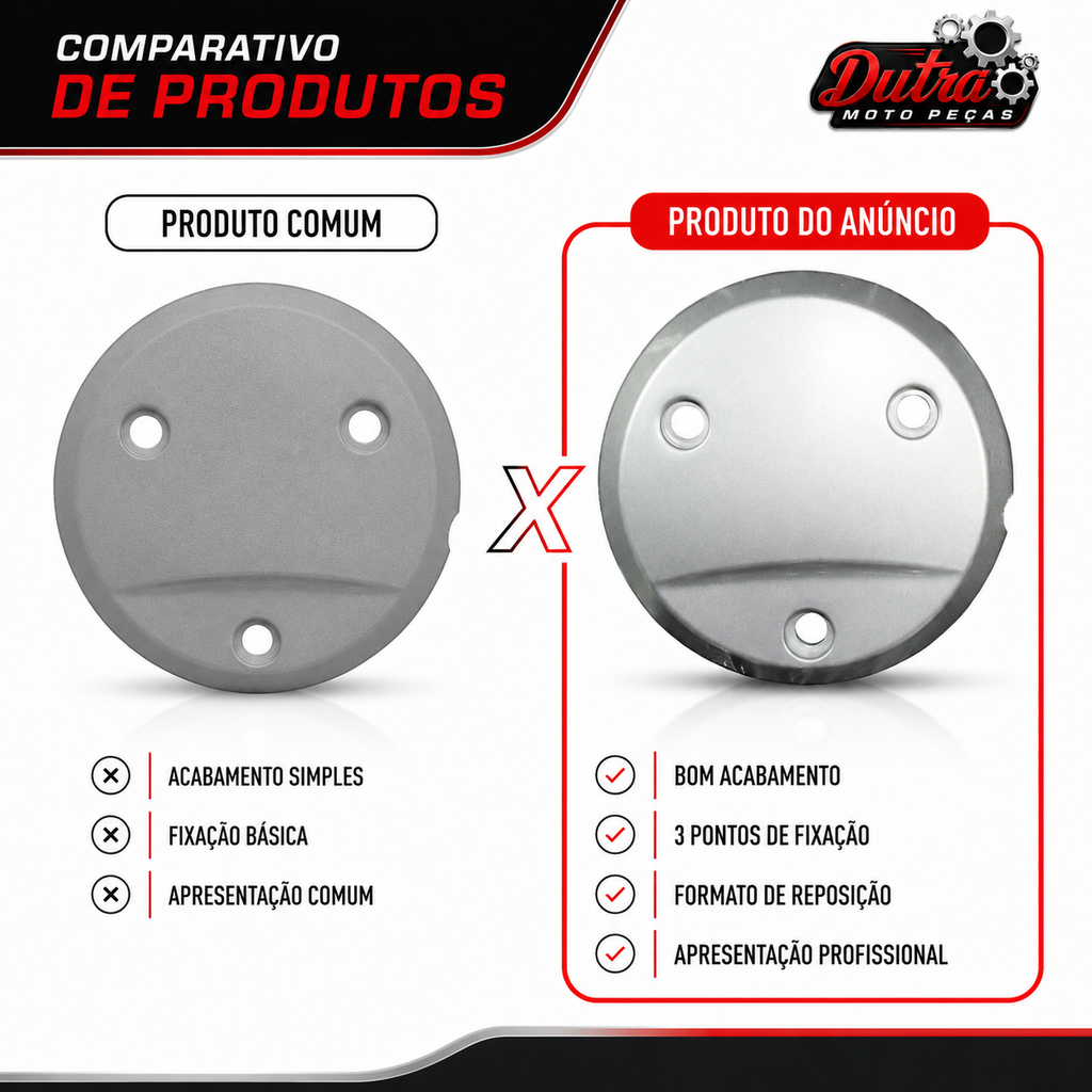 Capa Tampa Motor Direita Honda Biz 125 Protetor Lateral Modelo Original Reposição