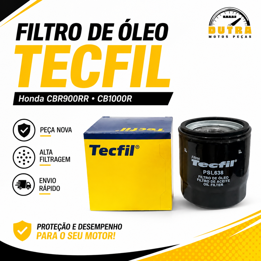 Filtro de Óleo Mahle OC1019 Moto Honda Shadow VT600 VT750 600 750 Motor Reposição
