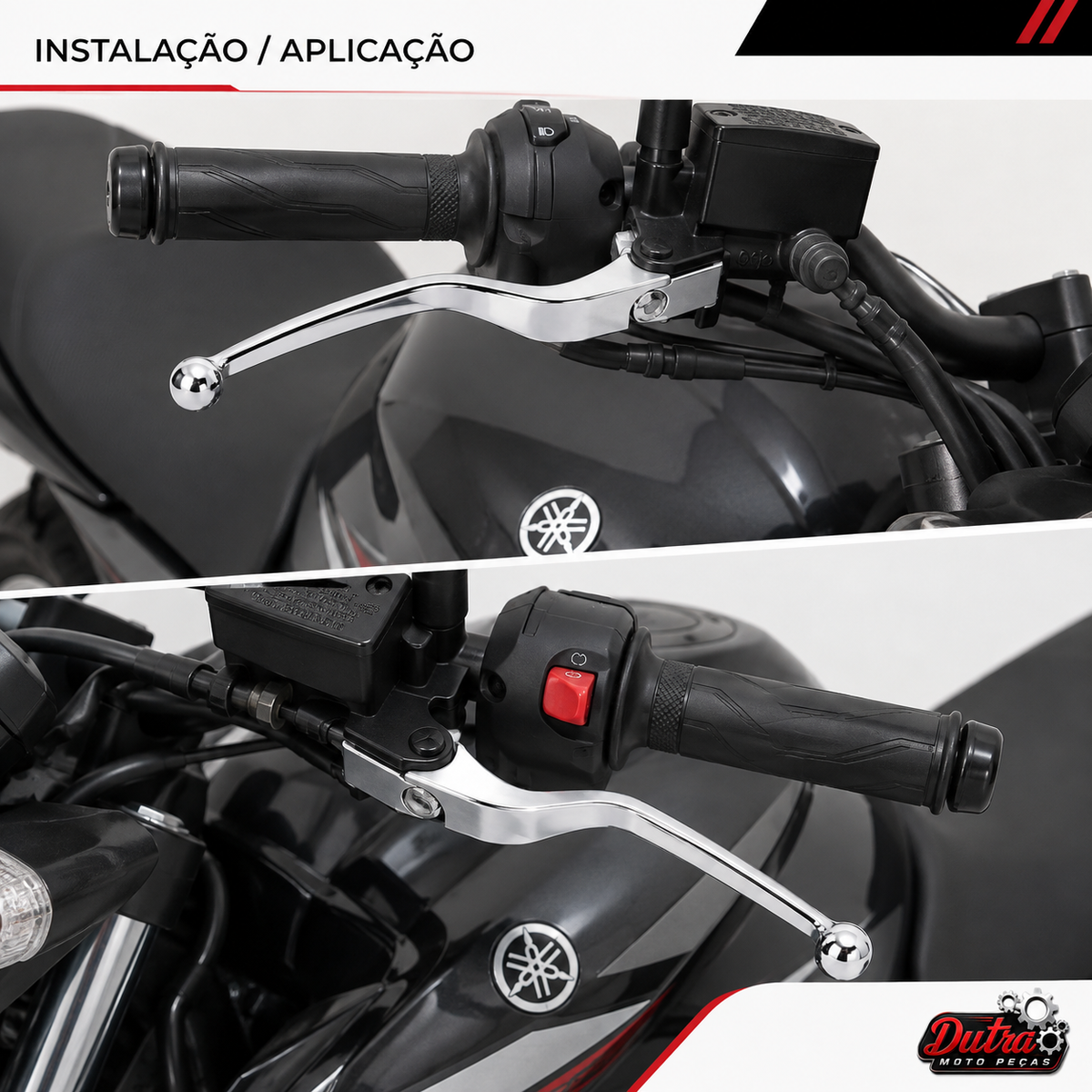 Par Manete freio Embreagem Xtz250 Tenere 250 Fazer 250 Lander 2009 em diant à Disco Polido