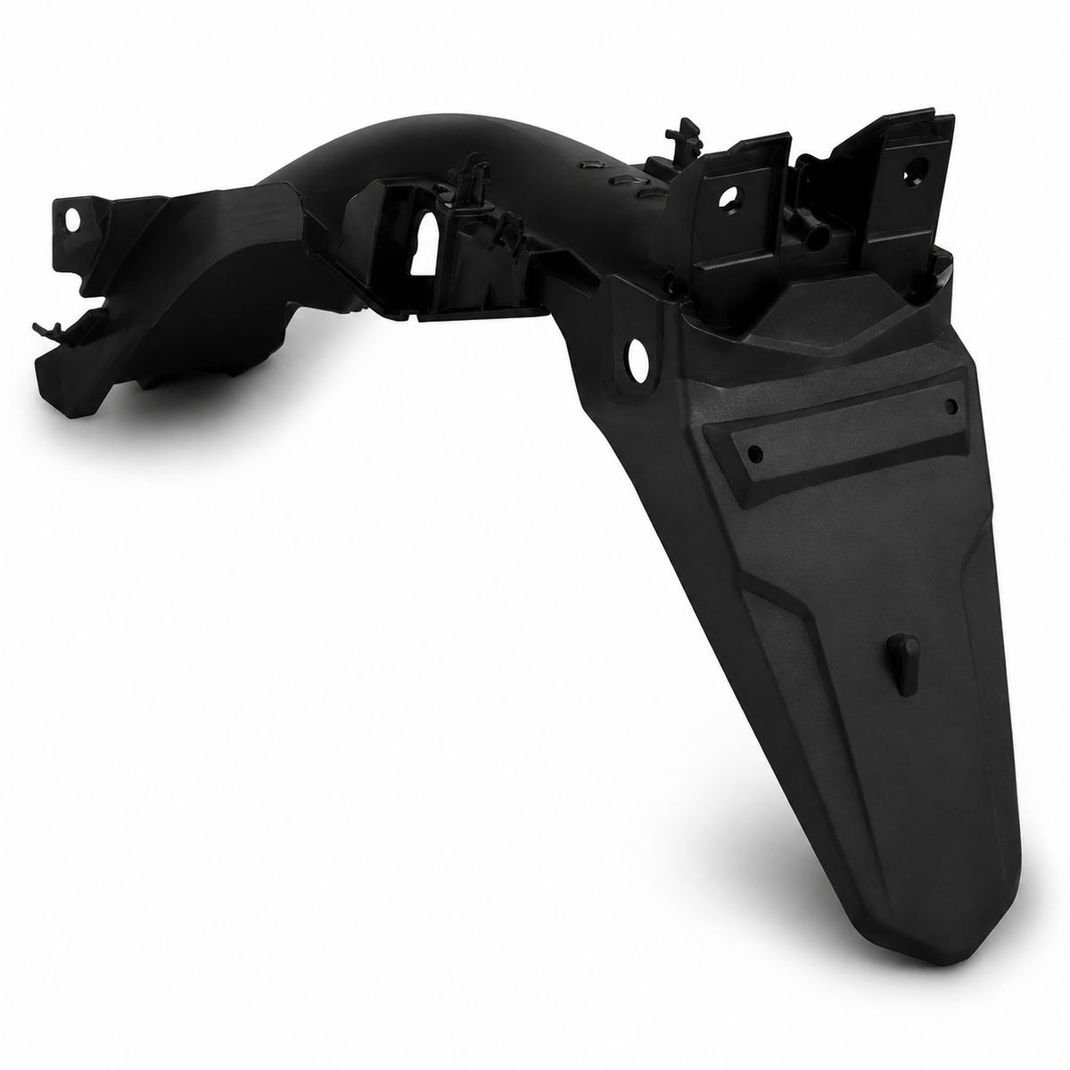 Paralama Traseiro Suporte Placa Honda CG Fan 125 2009 a 2013 Preto Injetado