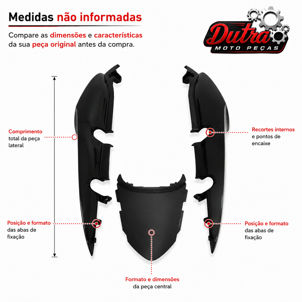 Rabeta Completa Honda Titan 150 Mix Fan 150 Preto 2009 a 2013 Carenagem Traseira