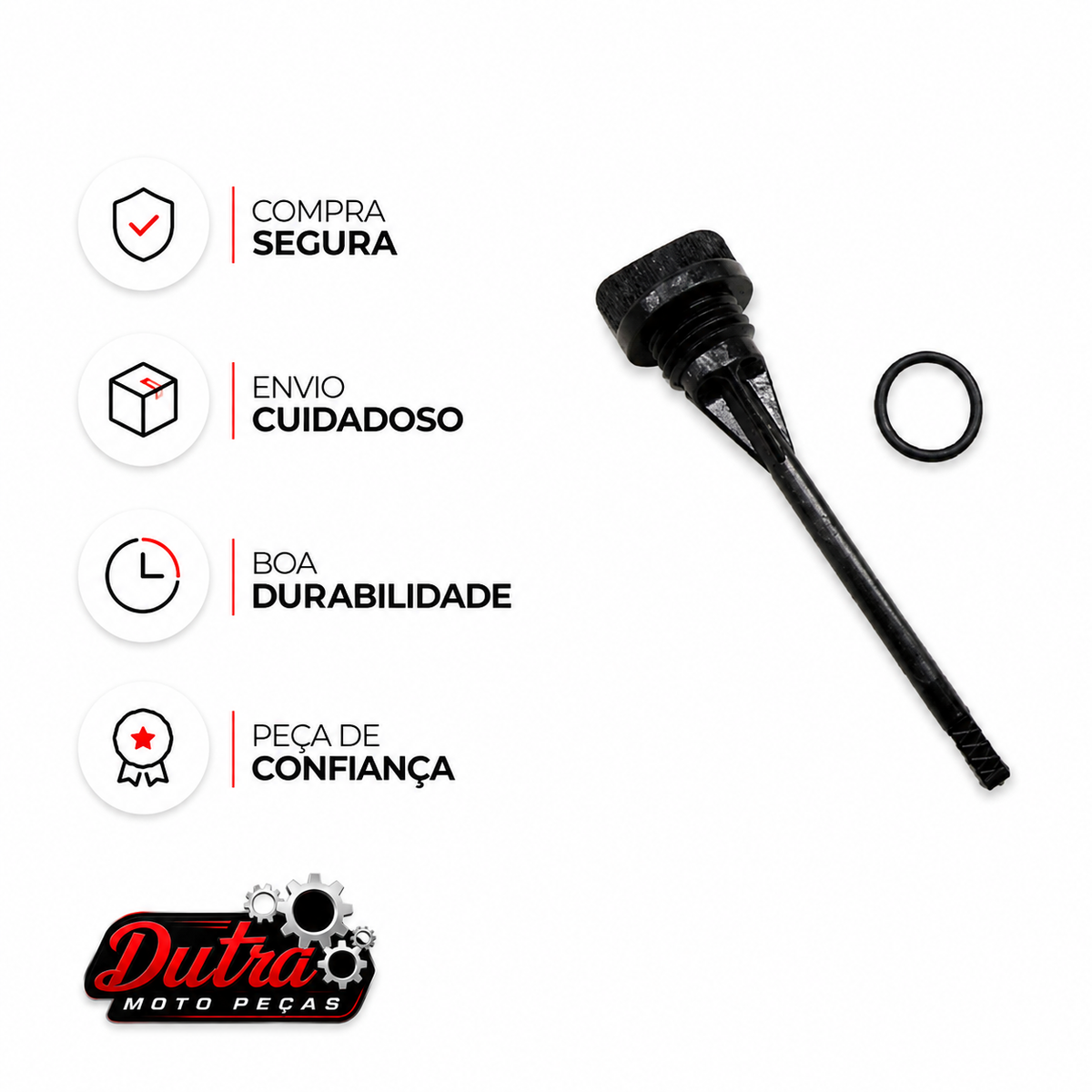 Vareta Medidor Nível Óleo Honda CG Titan 150 Com Anel O-Ring Tampa Motor